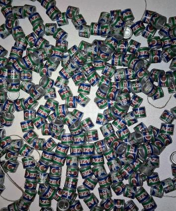 1-100 qeder metal reqemli üzükler ölcüsü 8 mm bala vaxtindan taxilma