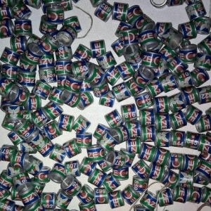 1-100 qeder metal reqemli üzükler ölcüsü 8 mm bala vaxtindan taxilma