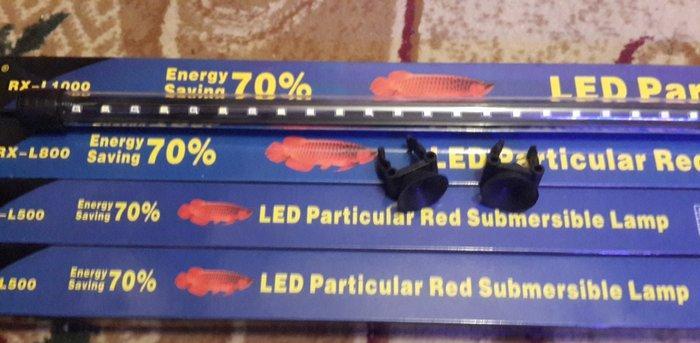 Ag və göy rəngdə ikisi birlikdə yanan led lampalar. Led 50sm 18azn