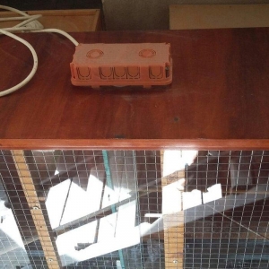 papuqaylar üçün iri qəfəsdi iki yuvası yay qapısı qış qapısı quşlara a