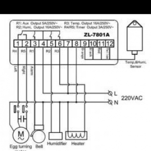 Inkubator ucun her seyi idare eden controller. Temperaturu ve nemisliy