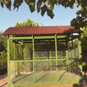 Domik dla jivotnoqo (sobak i )  s kolesami, postroen sovsem noviy. Rea