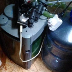 1) 160 litr akvarium. 2)3338 Atman biofilteri.