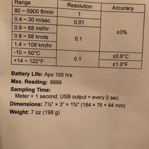 Anemometer/Termometer